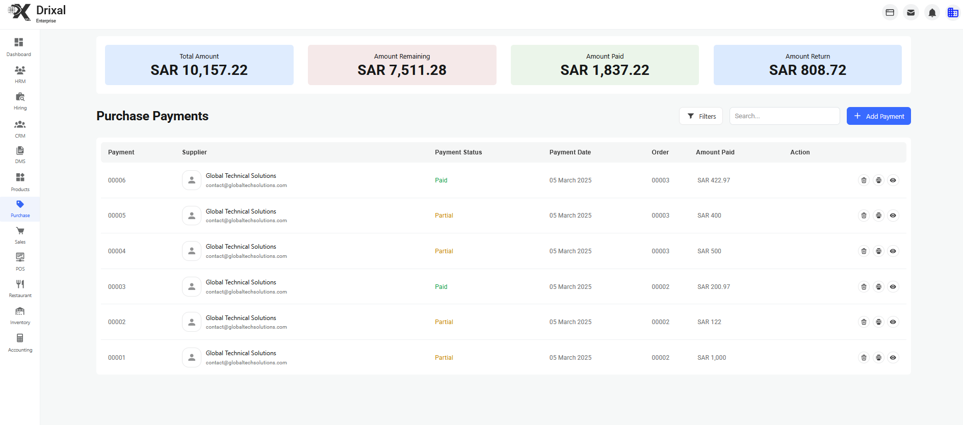 Goods Receipt & Returns